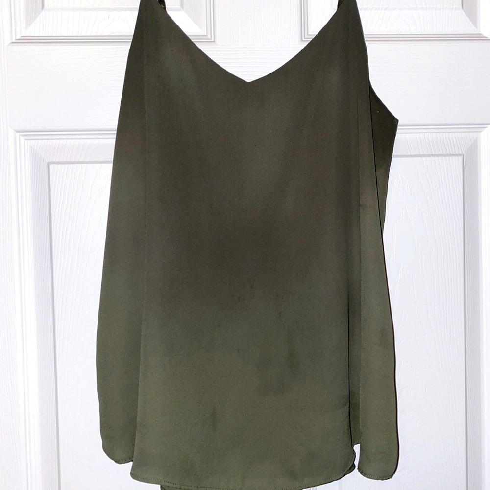 Olive green tank top